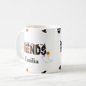 Niedliche Halloween-Freunde Grafischer Individuell Kaffeetasse (Vorderseite Links)