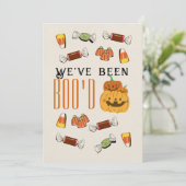 Niedliche Halloween Games Boo Neighbour Game Card Einladung (Stehend Vorderseite)