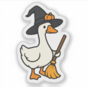 Niedliche Halloween-Gans Aufkleber (Vorderseite)