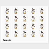 Niedliche Halloween-Gans Quadratischer Aufkleber (Blatt)
