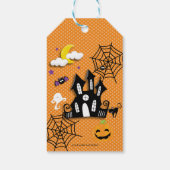 Niedliche Halloween Geburtstagsparty Dankeschön an Geschenkanhänger (Rückseite)