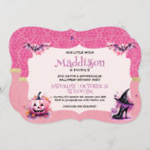 Niedliche Halloween-Geburtstagsparty Einladung (Vorne/Hinten)