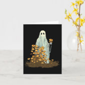 Niedliche Halloween-Geist Spooky Gothic Karte (Gelbe Blume)