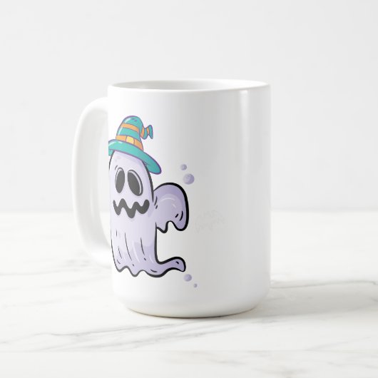 "Niedliche Halloween-Geist-Tasse - Funny Spooky Se Kaffeetasse (Vorderseite Links)