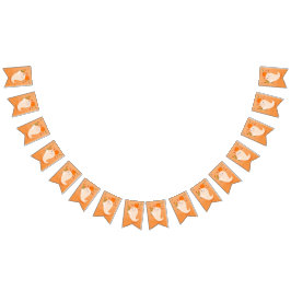 Niedliche Halloween-Geist und Blume Wimpelkette