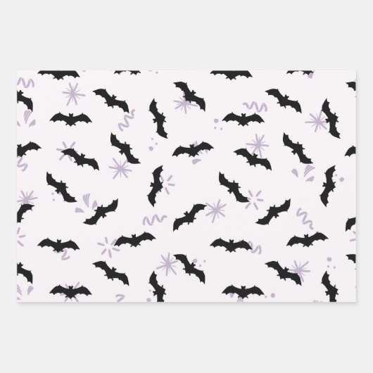 Niedliche Halloween-Geist und Fledermaus Geschenkpapier Set (Vorderseite 3)