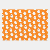 Niedliche Halloween-Geist- und Skulls-Muster Geschenkpapier Set (Vorderseite 2)