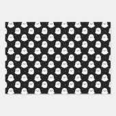 Niedliche Halloween-Geist- und Skulls-Muster Geschenkpapier Set (Vorderseite)