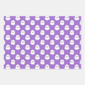 Niedliche Halloween-Geist- und Skulls-Muster Geschenkpapier Set (Vorderseite 3)