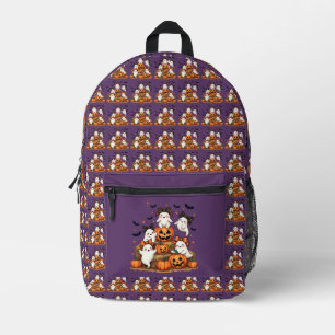Niedliche Halloween-Geister in Coquette Bows & Pum Bedruckter Rucksack