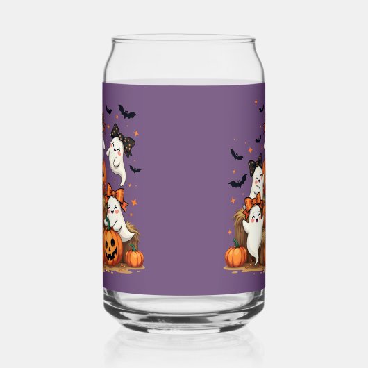 Niedliche Halloween-Geister in Coquette Bows & Pum Dosenglas (Rechts)