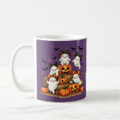 Niedliche Halloween-Geister in Coquette Bows & Pum Kaffeetasse (Links)