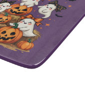 Niedliche Halloween-Geister in Coquette Bows & Pum Schneidebrett (Ecke)