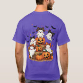 Niedliche Halloween-Geister in Coquette Bows & Pum T-Shirt (Rückseite)