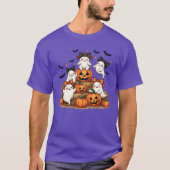 Niedliche Halloween-Geister in Coquette Bows & Pum T-Shirt (Vorderseite)
