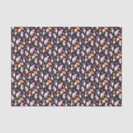 Niedliche Halloween-Geister mit Pilzsäulen-Dekoupa Seidenpapier