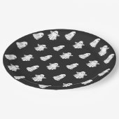 Niedliche Halloween-Geister Pappteller (Schrägansicht)