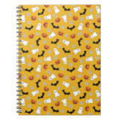 Niedliche Halloween-Geister, Pumpkins, Schädel, Fl Notizblock (Vorderseite)