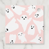 Niedliche Halloween-Geister Rosa-Babydusche Geschenkanhänger (Rückseite)