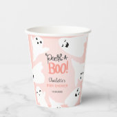 Niedliche Halloween-Geister Rosa-Babydusche Pappbecher (Vorderseite)