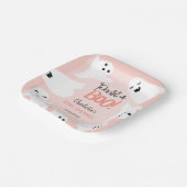 Niedliche Halloween-Geister Rosa-Babydusche Pappteller (Gewinkelt)