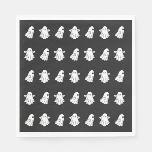 Niedliche Halloween-Geister Serviette (Vorderseite)