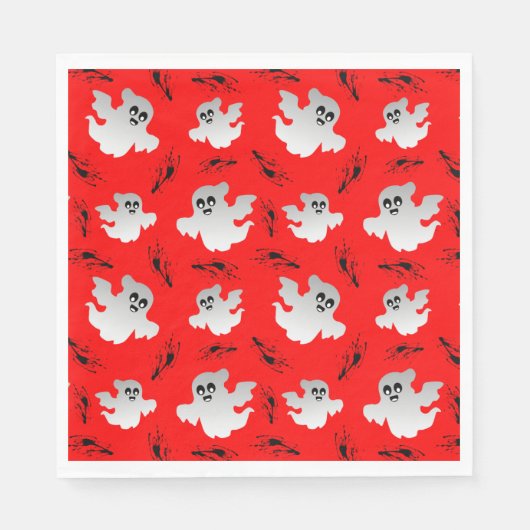 Niedliche Halloween-Geister Serviette (Vorderseite)