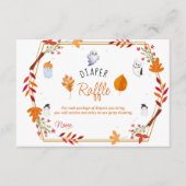 Niedliche Halloween-Geister-Windeln-Tombolendusche Begleitkarte (Vorderseite)