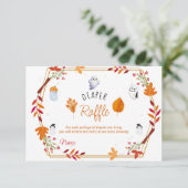 Niedliche Halloween-Geister-Windeln-Tombolendusche Begleitkarte (Stehend Vorderseite)