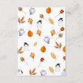 Niedliche Halloween-Geister-Windeln-Tombolendusche Begleitkarte (Rückseite)