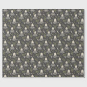 Niedliche Halloween-Geisterlace - Grün Geschenkpapier (Flach)