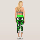 niedliche Halloween-Geistersäure grün Capri Leggings (Rückseite)