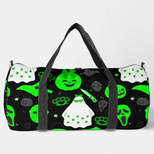 niedliche Halloween-Geistersäure grün Duffle Bag