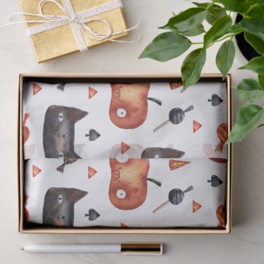 Niedliche Halloween gemalte Muster (Customizeable Seidenpapier (Geschenk)