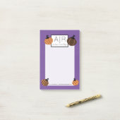 Niedliche Halloween Geometric Pumpkin Confetti Post-it Klebezettel (Auf Schreibtisch)