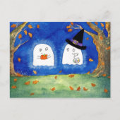 Niedliche Halloween-Gespenster von Nicole Janes Postkarte (Vorderseite)