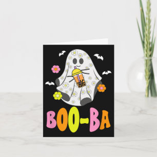 Niedliche Halloween Ghost Boo Boba Addict Blase Mi Karte