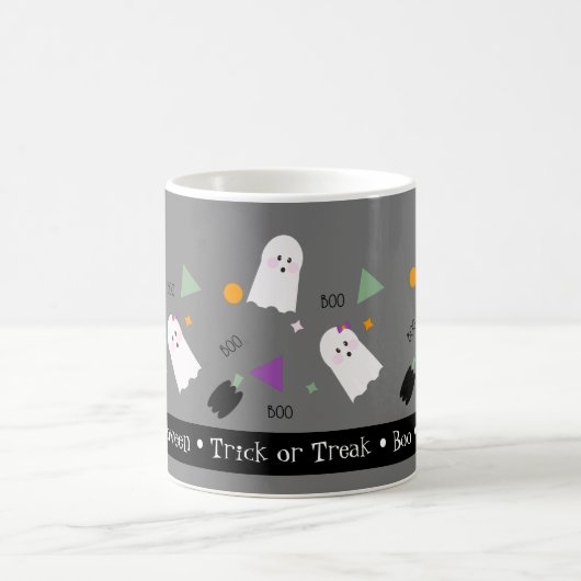 Niedliche Halloween Ghost farbenfrohe Confetti Mix Kaffeetasse (Mittel)