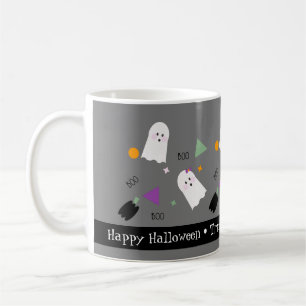 Niedliche Halloween Ghost farbenfrohe Confetti Mix Kaffeetasse
