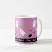 Niedliche Halloween Ghost farbenfrohe Confetti Mix Kaffeetasse (VorderseiteRechts)