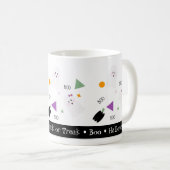 Niedliche Halloween Ghost farbenfrohe Confetti Mix Kaffeetasse (VorderseiteRechts)