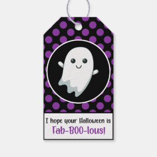 Niedliche Halloween Ghost Gefallen Geschenktags Geschenkanhänger