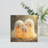 Niedliche Halloween-Ghost-Gruppe Einladung (Stehend Vorderseite)