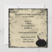 Niedliche Halloween-Ghost-Gruppe Einladung (Rückseite)