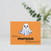 Niedliche Halloween-Ghost-Grußkarte Postkarte (Stehend Vorderseite)
