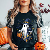 Niedliche Halloween Ghost Hexe | Spooky Trick oder Tri-Blend Shirt