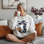 Niedliche Halloween Ghost Hexe | Spooky Trick oder Tri-Blend Shirt