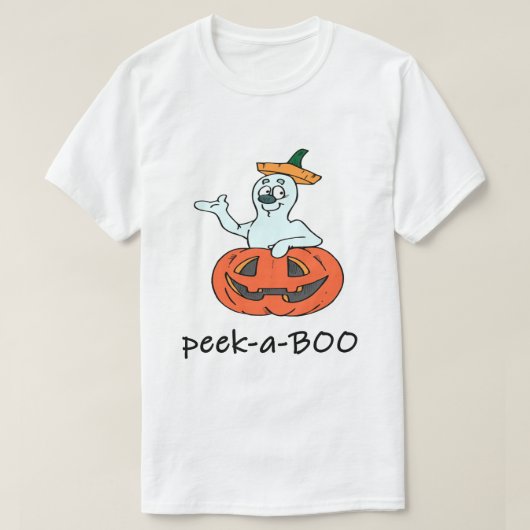 Niedliche Halloween Ghost Kürbislaterne Flüchtige  T-Shirt (Design vorne)