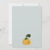 Niedliche Halloween Ghost Little Boo Baby Ankündig Dankeskarte (Rückseite)