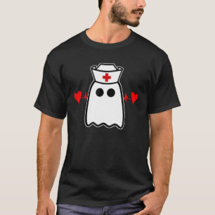Niedliche Halloween Ghost Nurse Krankenpflege medi T-Shirt